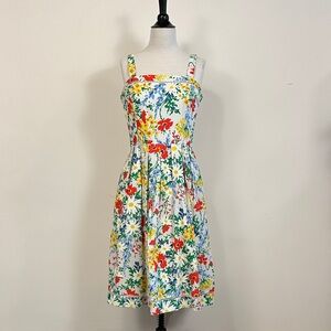Vintage Floral Summer Sun Dress by Lanz Originals Size 8